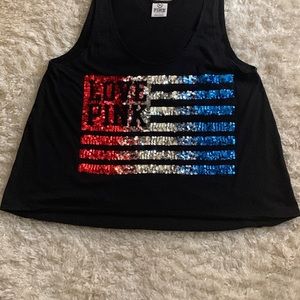 Victoria’s Secret pink bling cropped tank top